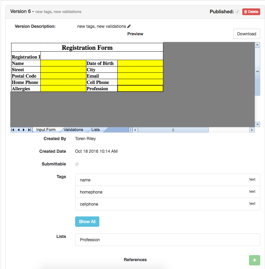 Form Screen